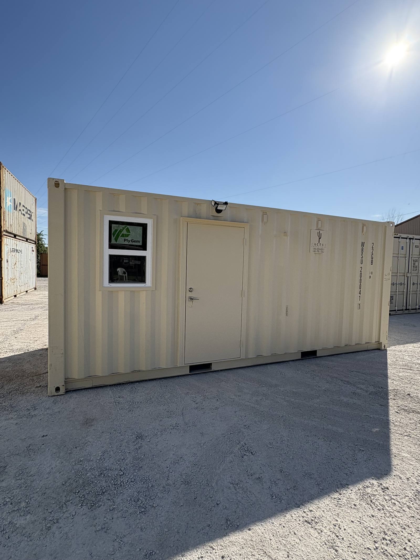 Shipping container office conversion